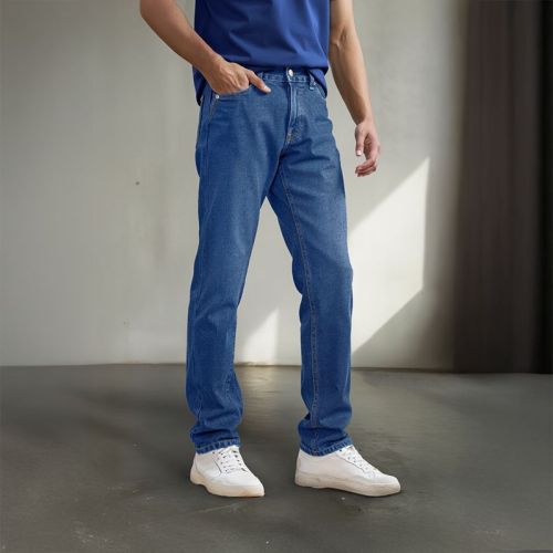 Men's Denim Straight Fit Jeans - Light Blue