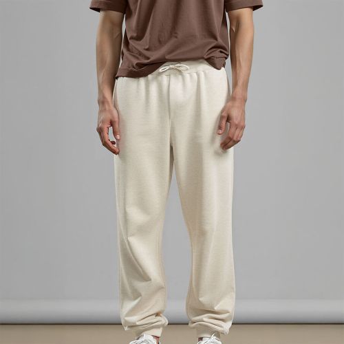 Men's French Terry Joggers - Beige Melange