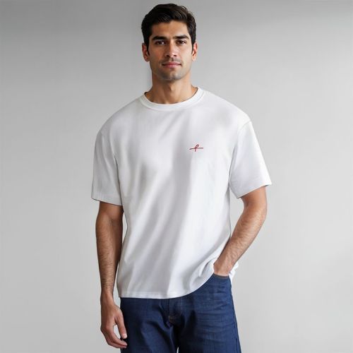 Men's Cotton Jersey Roundneck Tshirt - White