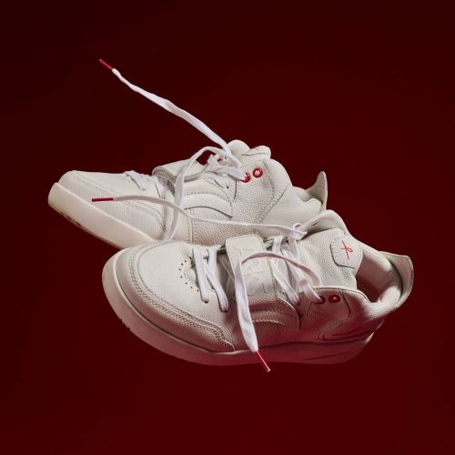 White Leather Mid Top Sneaker