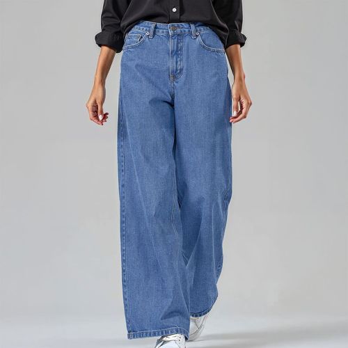Women's Denim Baggy Fit Jeans - Light Blue