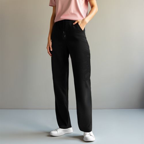 Women's Embossed French Terry Joggers - Black