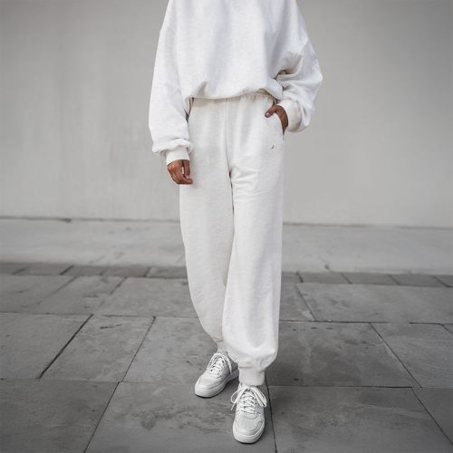 Women's French Terry Joggers - Beige Melange